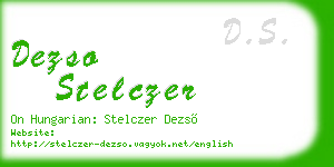 dezso stelczer business card